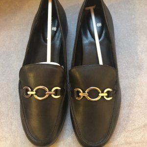 Bandolino Loafers Black Leather Shoes - NIB!